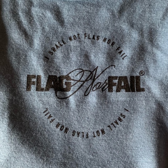 NWT Flag nor Fail Greatness is Built Blue Crop Tank - Picture 3 of 5